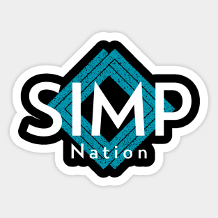 Simp Nation Retro Vibes Sticker